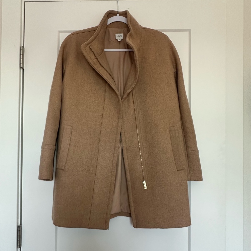 J Crew Wool Blend Stadium Coat